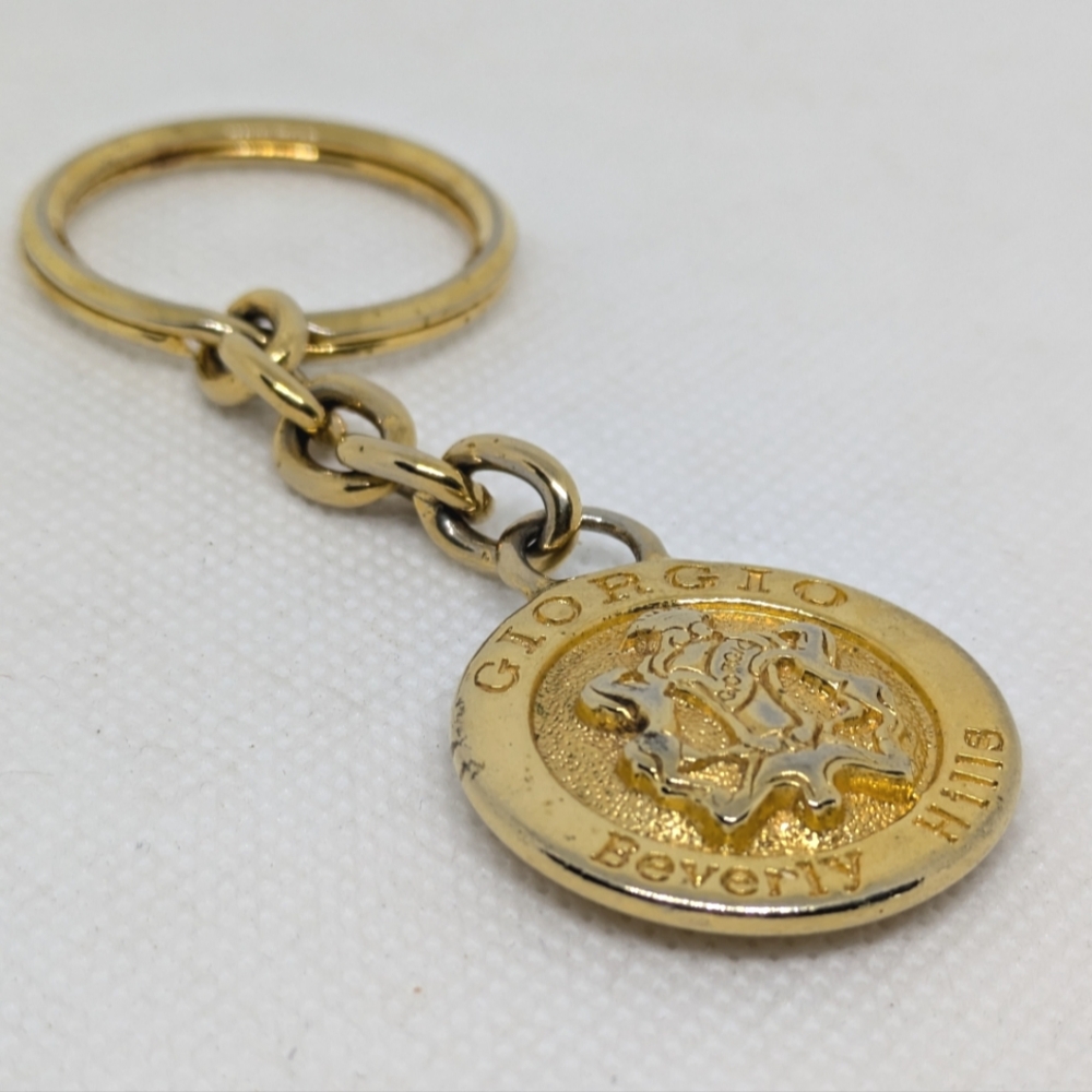 Giorgio Beverly Hills Gold Tone Keychain Vintage as Is - Picture 6 of 7